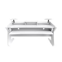 Enterprise Desk With Keyboard Pullout Option All white - front