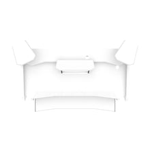 Enterprise Desk With Keyboard Pullout Option All white - top