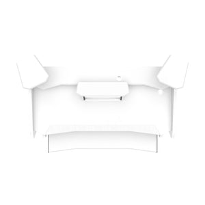 Enterprise Desk With Keyboard Pullout Option All white - top