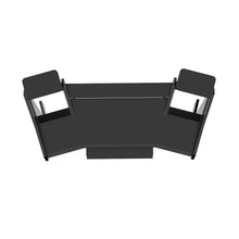 PRO LINE S Desk all Black With Pullout & Speaker Shelves Bundle