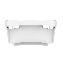 Commander V2 Desk with Keyboard pullout option All White - top
