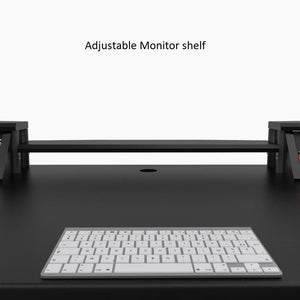 Commander V2 Desk with Keyboard pullout option All Black