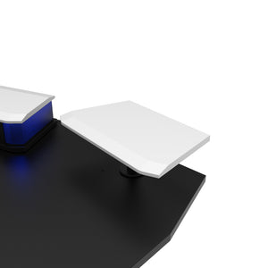 A pair of speaker shelves for ORBIT Series White - on desk