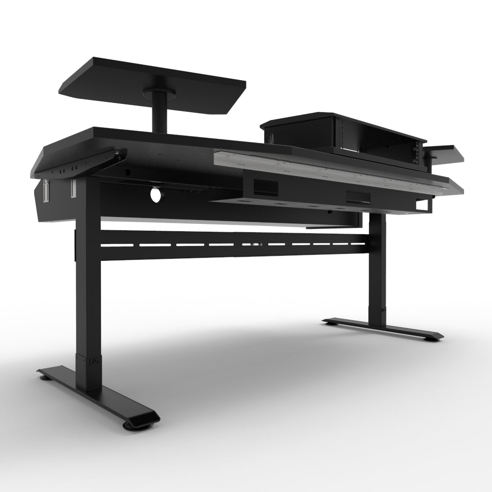 Stand Up Desk Store Under Desk Cable Management Tray Black