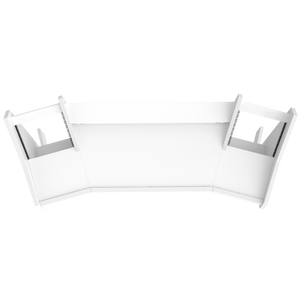 PRO LINE SL Desk All White and Pull out keyboard tray Bundle - top