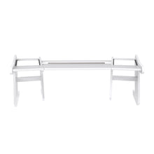 PRO LINE SL Desk All White and Pull out keyboard tray Bundle - front